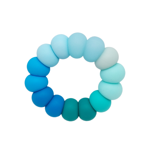 Blues and Greens Teething Ring