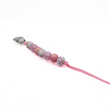 Shimmery Floral Pacifier Clip