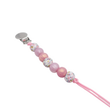 Shimmery Floral Pacifier Clip