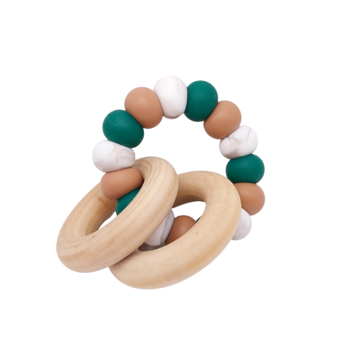 Green Coffee Cup Rattle Ring