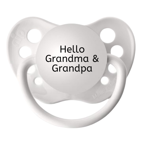 Hello Grandma & Grandpa Pacifier