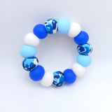 Blue Camo2 Teething Ring