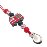 Firetruck Pacifier Clip