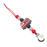 Firetruck Pacifier Clip