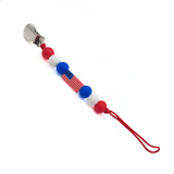 American Flag Pacifier Clip