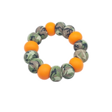 Orange Camo Teething Ring