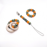 Orange Camo Teething Ring