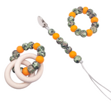 Orange Camo Teething Ring