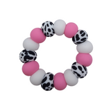 Pink Cow Teething Ring