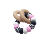 Pink Cow Rattle Ring