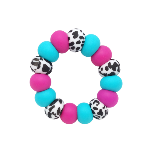 Fuchsia Cow Teething Ring