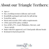 Triangle Orbit Teething Toy - Orange, Yellow and Greens