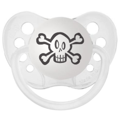 Skull Pacifier Clear