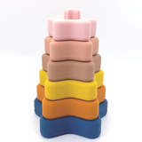Pastel Silicone Star Stacking Toy