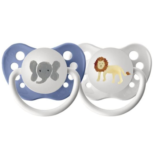 Elephant & Lion Pacifier Set