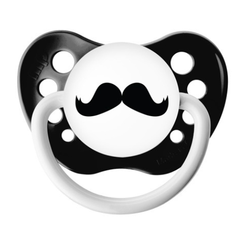 Mustache Pacifier Black