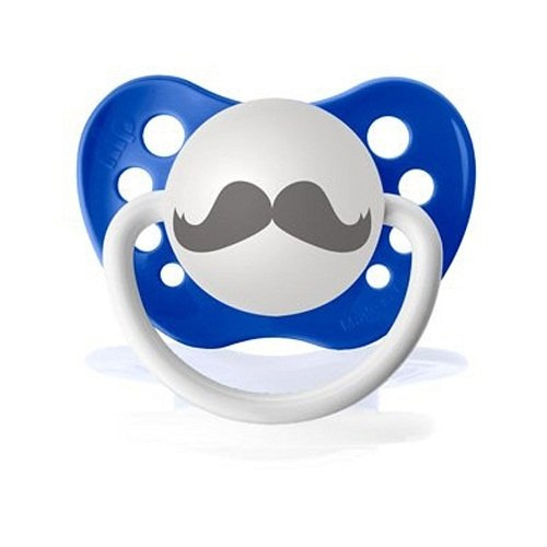 Mustache Pacifier Blue