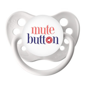 Mute Button Pacifier White