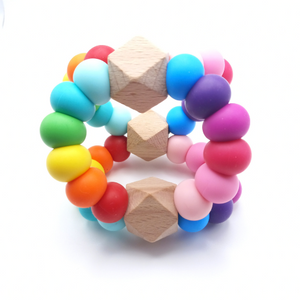 Triangle Orbit Teething Toy - Rainbow