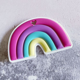 Violet Purple Rainbow Silicone Teether