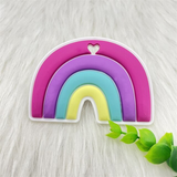 Violet Purple Rainbow Silicone Teether