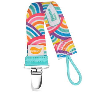 Rainbow Suns Pacifier Clip