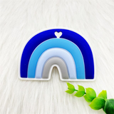 Blue Rainbow Silicone Teether