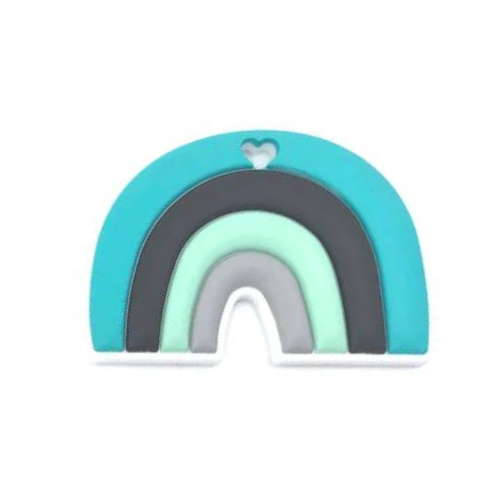 Mint Rainbow Silicone Teether