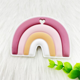 Peach Rainbow Silicone Teether
