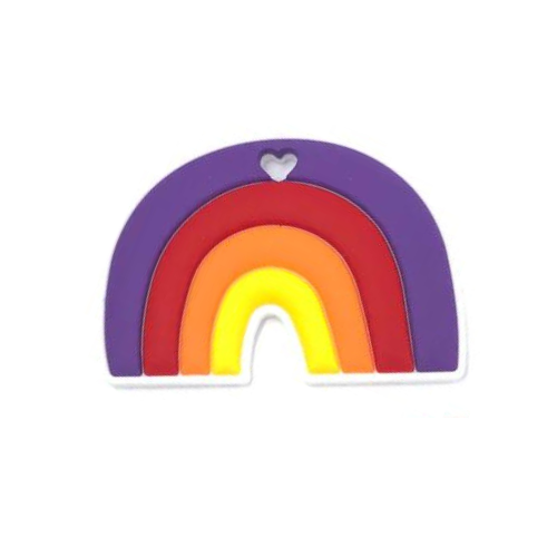 Red Rainbow Silicone Teether