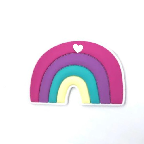 Violet Purple Rainbow Silicone Teether