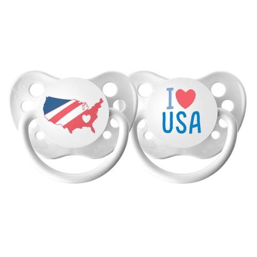 I Love USA Pacifier Set