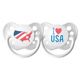 I Love USA Pacifier Set